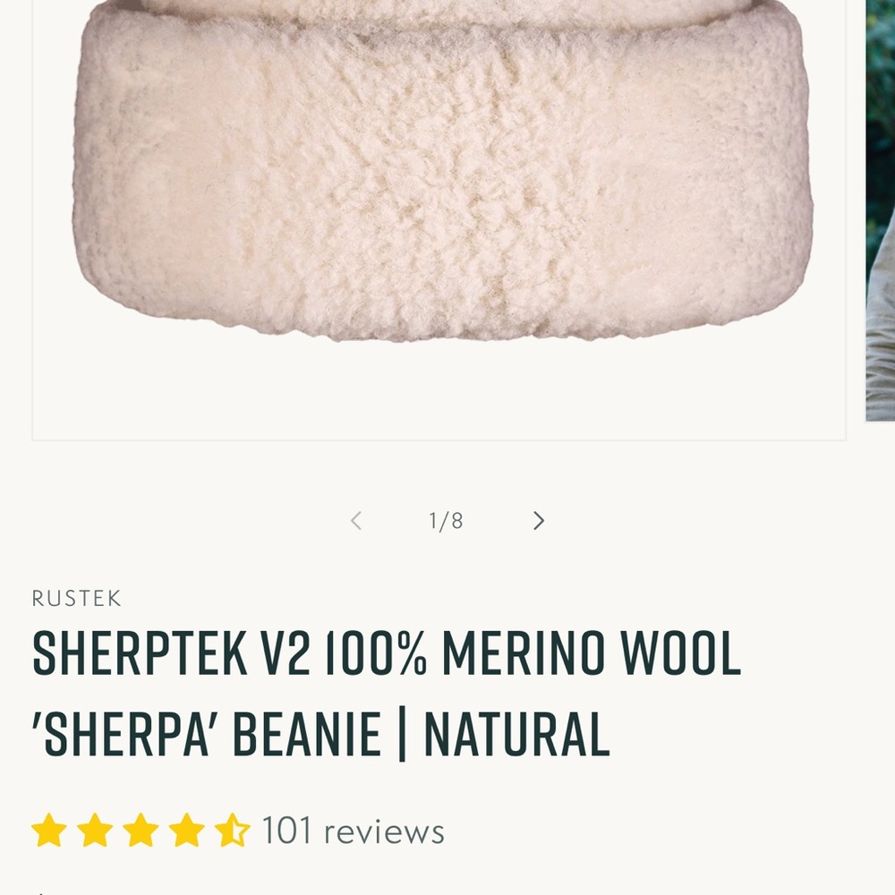 Natural Sherpa Beanie - 100% Merino Wool